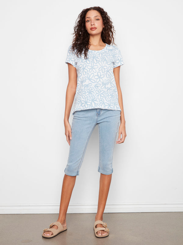 Printed Organic Cotton T-Shirt - Brielle