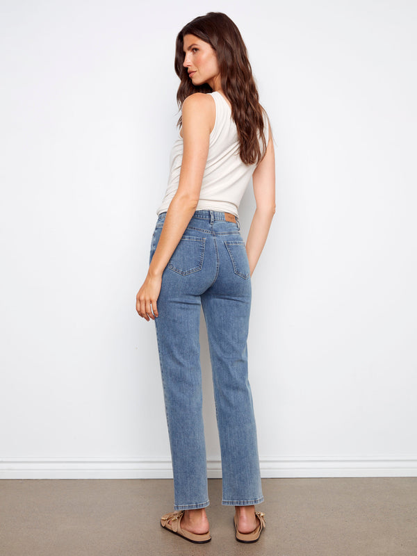 Charlotte Straight Leg Jeans - Medium Blue