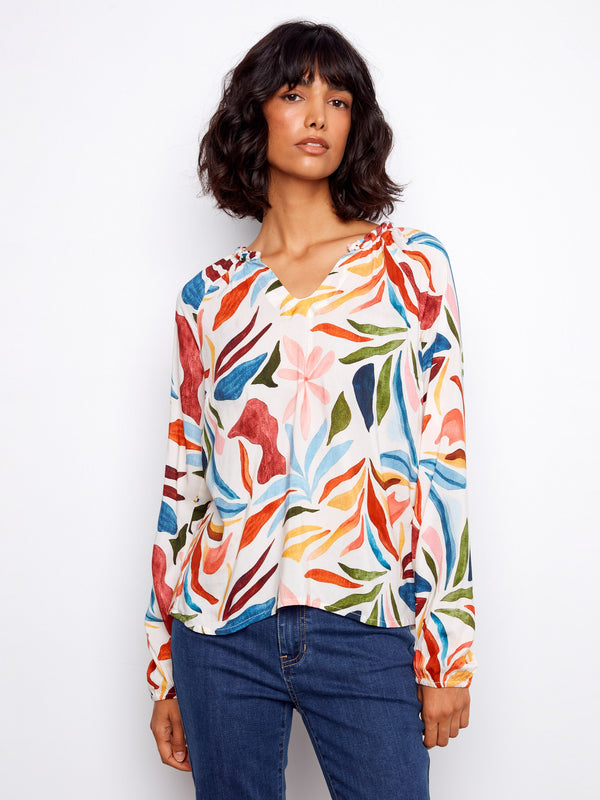 Printed Popover Blouse - Solstice