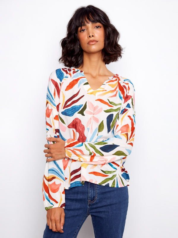 Printed Popover Blouse - Solstice