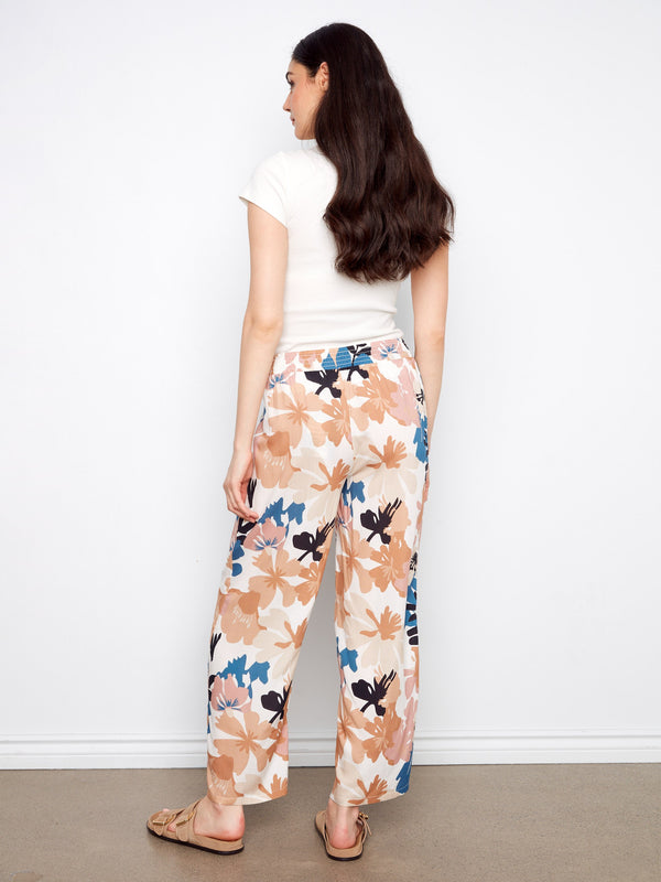 Printed Wide Leg Pants - Floralis