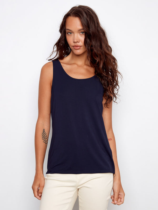 Reversible Bamboo Cami - Navy