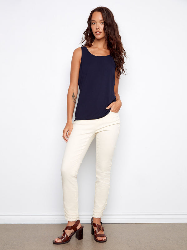 Reversible Bamboo Cami - Navy