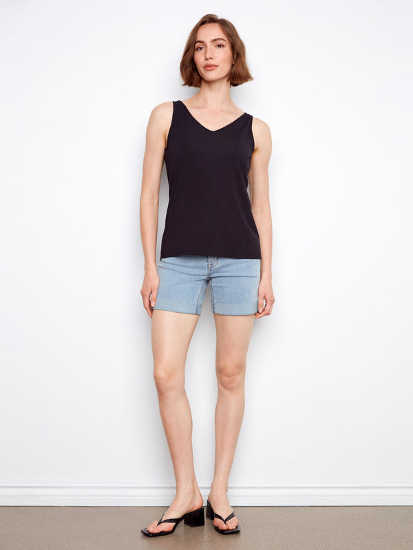 Reversible Bamboo Cami - Black