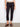 Black cropped length pants with a belt, perfect for a modern look by Charlie B.